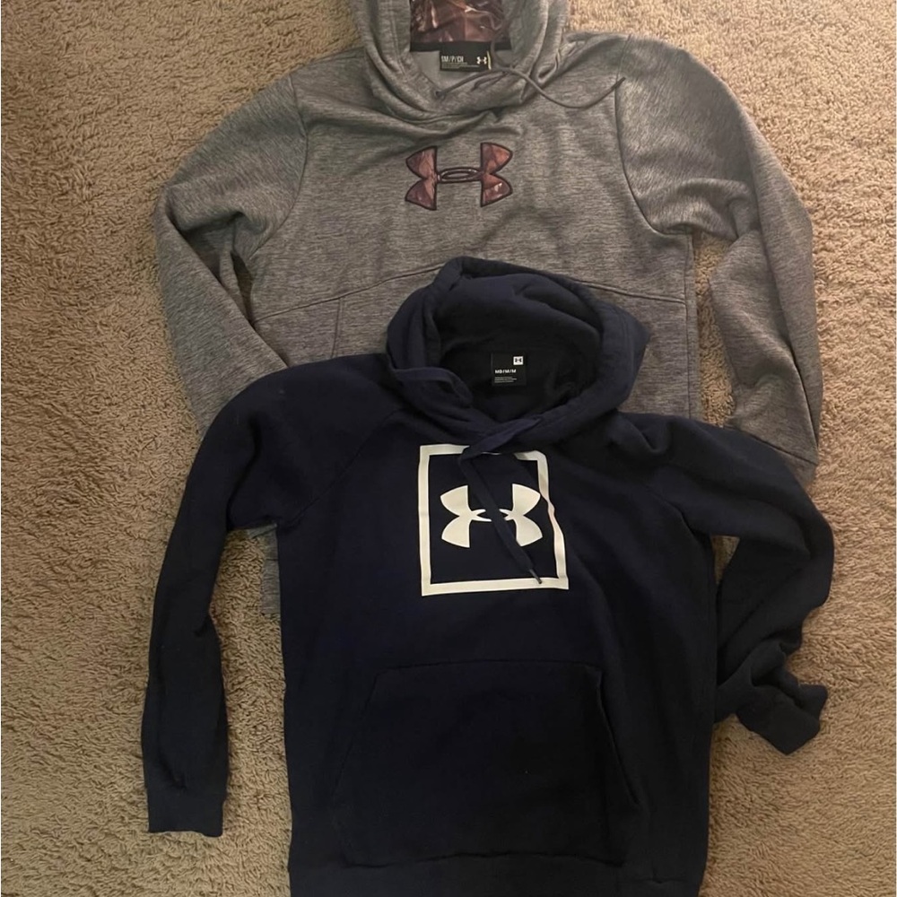 Under Armour Men's Gray and Navy Hoodies Set